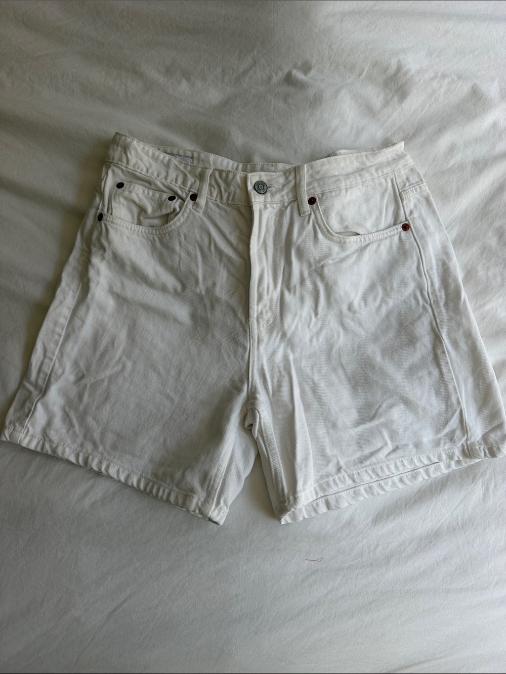 Zara White Denim Jean Shorts - jorts